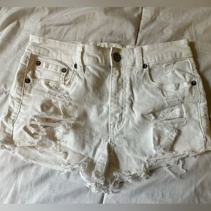 Vintage high rise shorty American eagle high white shorts